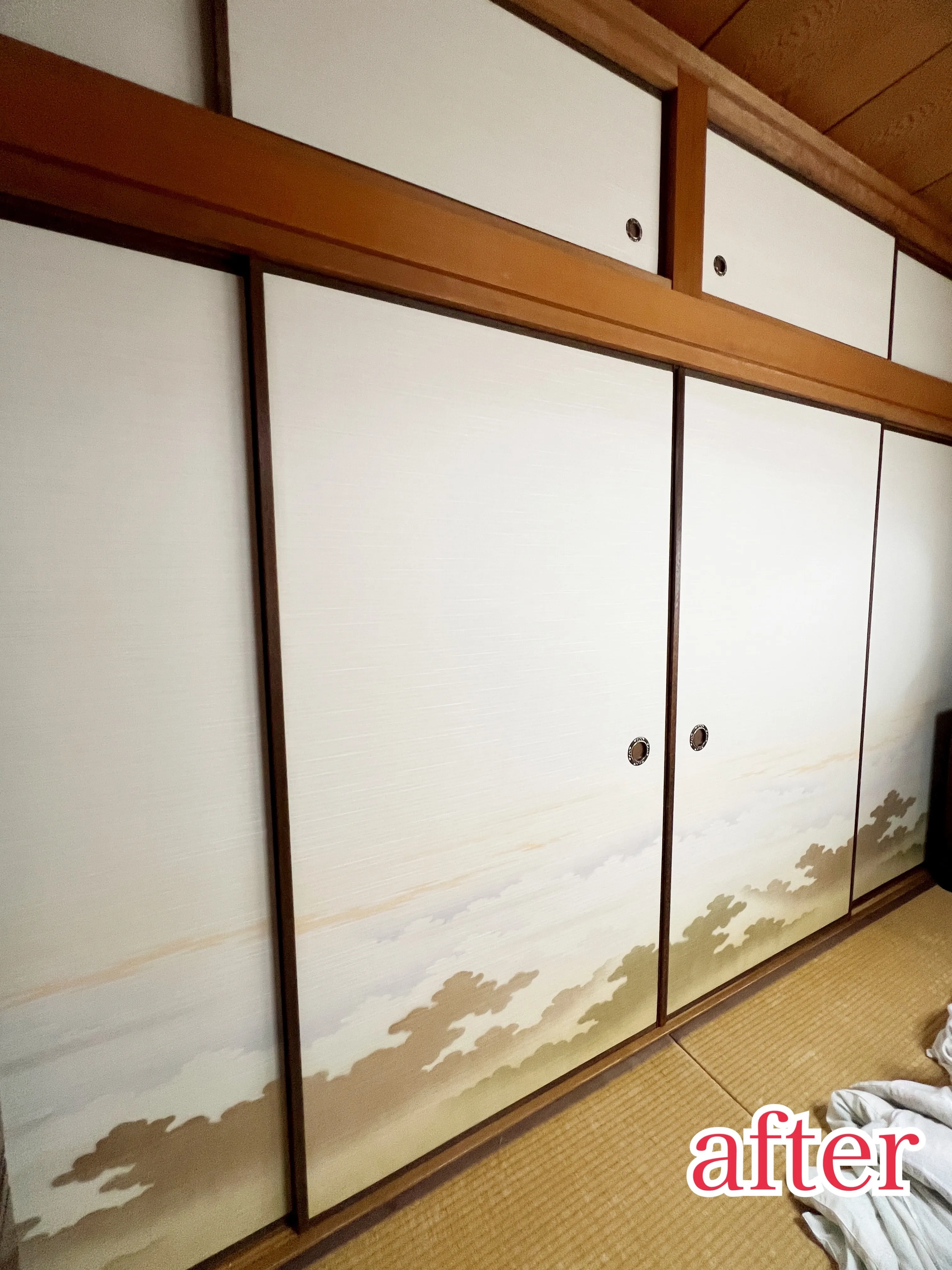 襖の張替えで、和室が明るく生まれ変わりました✨