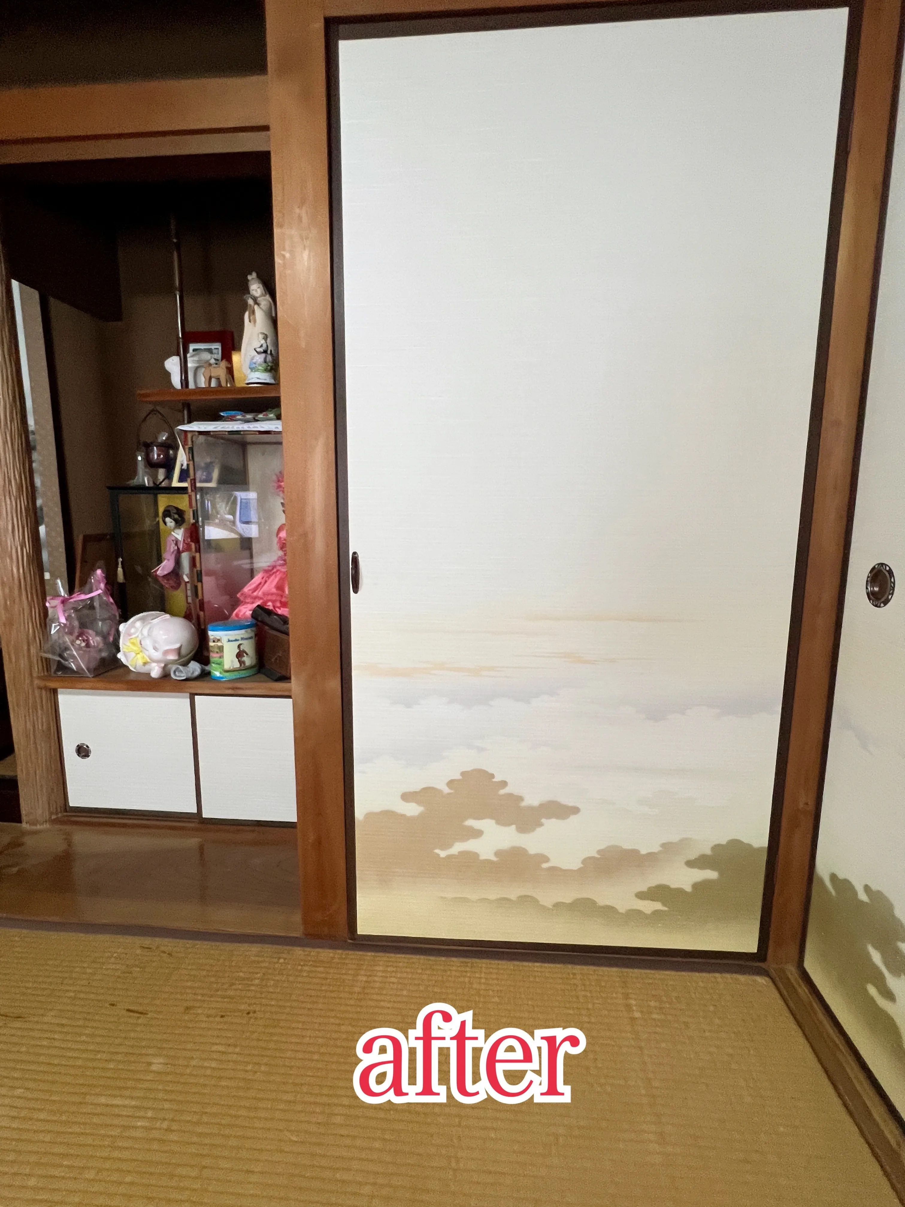 襖の張替えで、和室が明るく生まれ変わりました✨